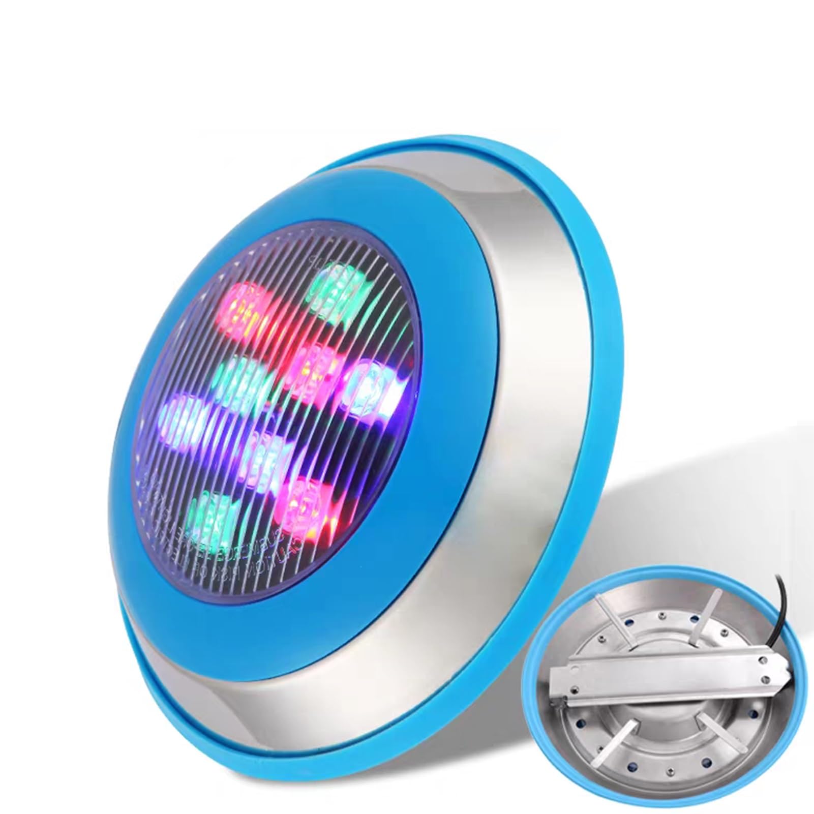 Luz De Fuente LED Sumergible - Luces De Paisaje Submarino, Proyector De Piscina LED Subacuático De 12V, Luces De Piscina De Bajo Voltaje A Prueba De Agua IP68, Para Estanques Iluminación(Yellow,24W)