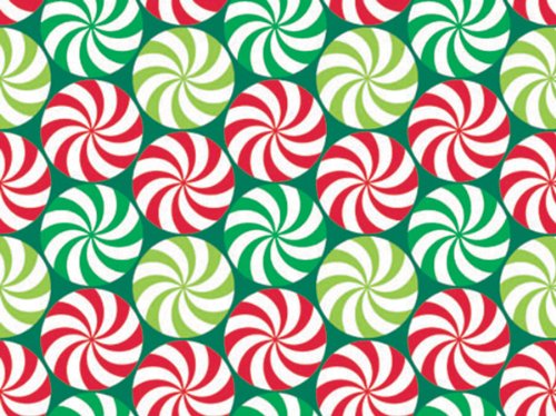PEPPERMINT SWIRL 18 x833'Gift Wrap Full Ream Roll (1 unidad, 1 paquete por unidad)