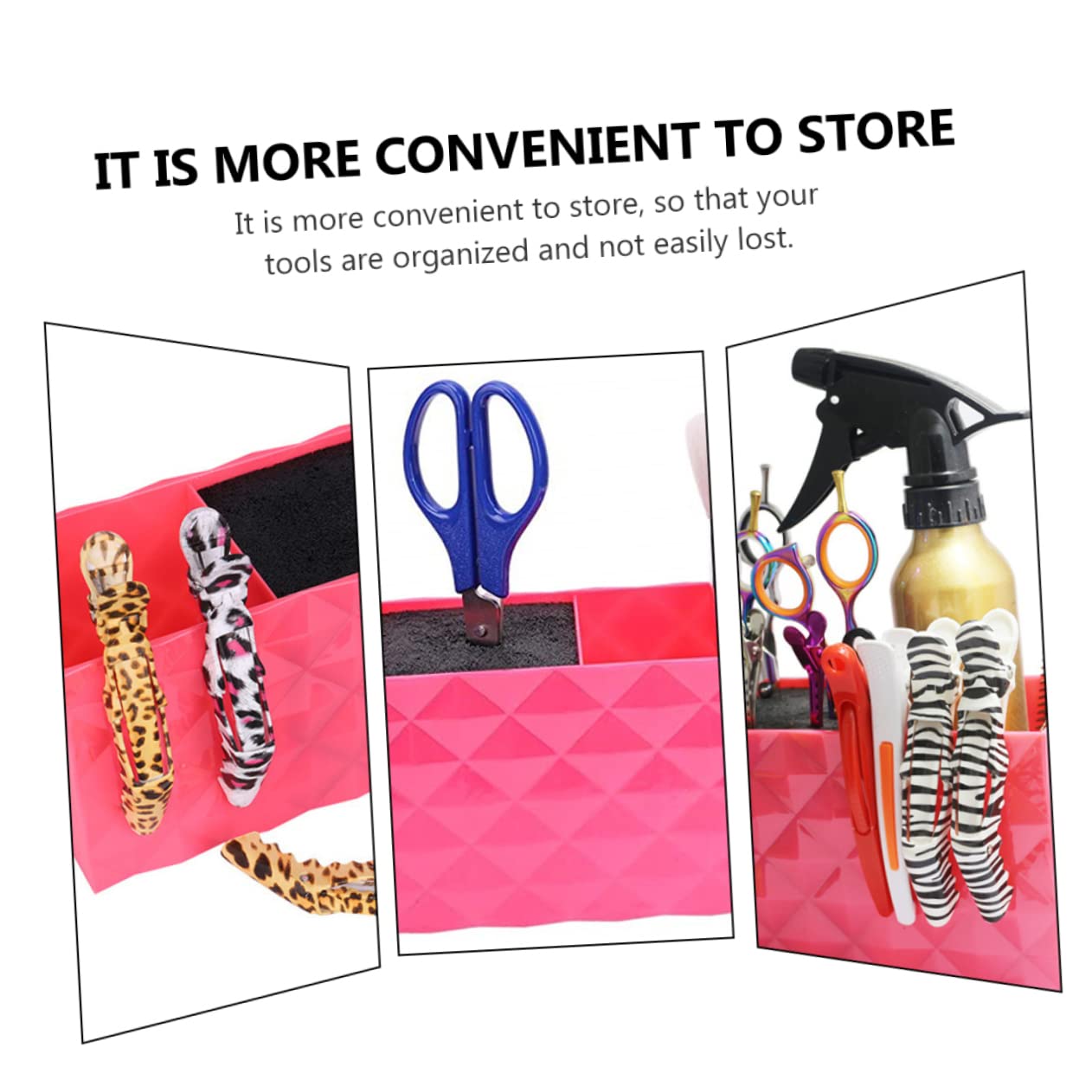 SOESFOUFU Hairdressing Tool Storage Box Pink Scissor Holder Salon Barber Supplies Pink Shear Holder for Stylist Pink