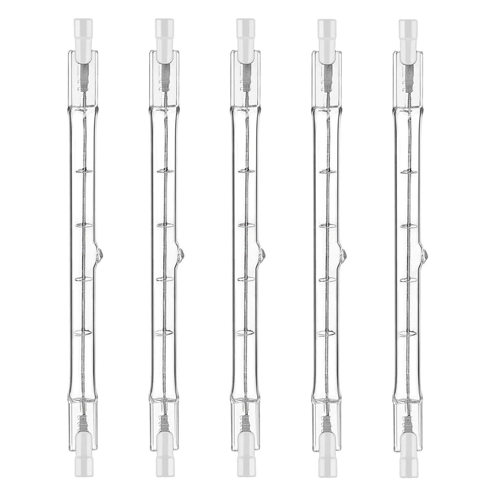 Jaenmsa R7S Halogen Leuchtmittel 189mm 1000W 230V, 5er Pack Halogenstab R7S 189mm, Halogen Birne r7s Dimmbar Halogenstablampe für baustrahler, Arbeit Landschaftsbeleuchtung,Wohnzimmerleuchten