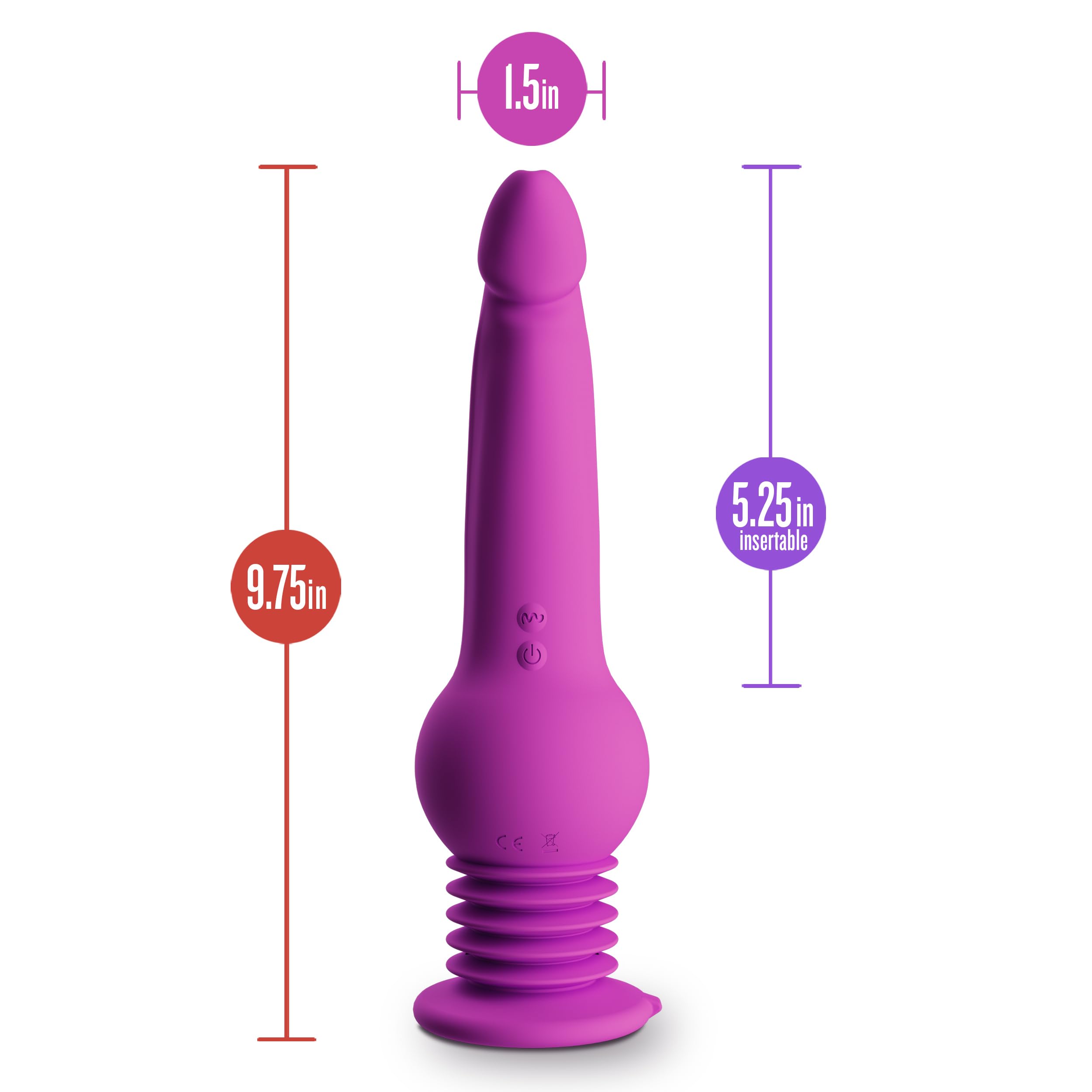 Amazon.com: Blush Impressions: New York Gyro-Quake 9.75 Vibrating &  Thumping Dildo ~ 3 Speeds 9 Vibes ~ IPX7, Suction Cup Base ~ G-Spot Anal  Vaginal Thrusting Dildos for Women Couples Luxury Sex