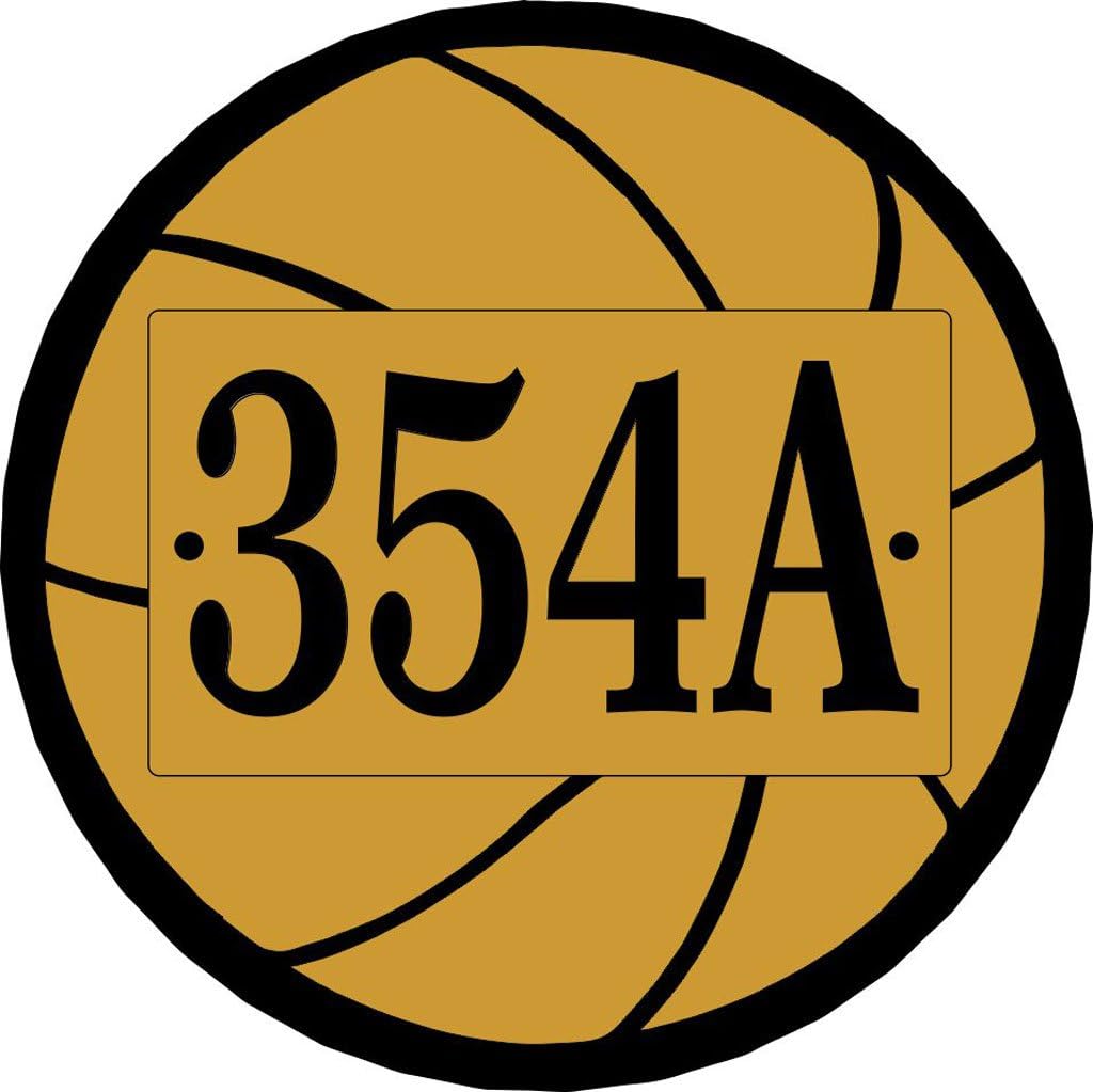 Address Plaque in Shape of a Basketball or Jersey Number Wall Art - # P2786