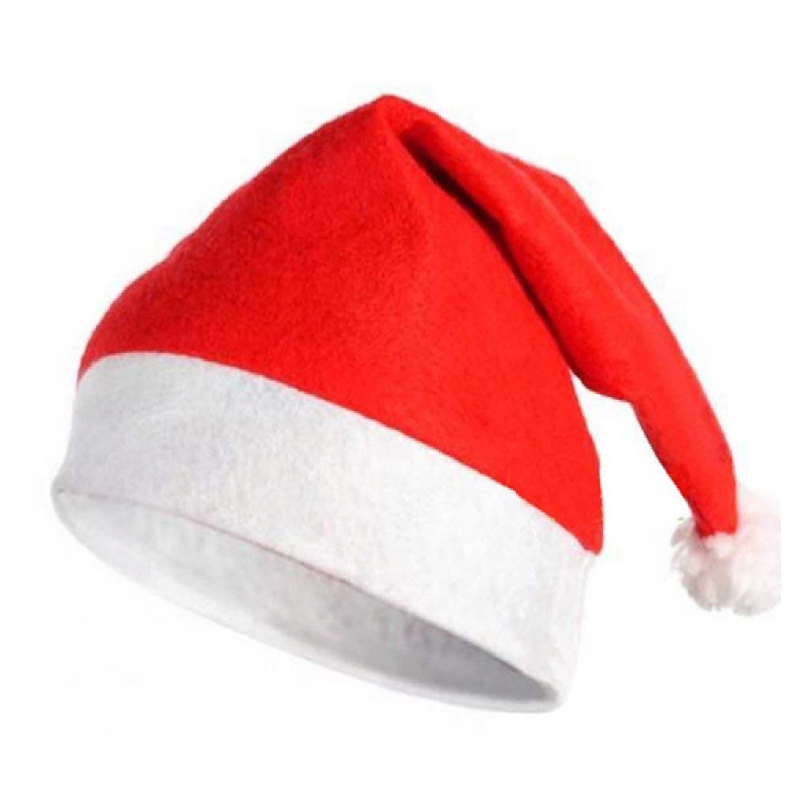 2pcs Christmas Santa Hat, Economical/Simple Traditional Red&White Xmas Santa Claus' Cap/Hat for Holiday Part, Free Size Red Santa hats