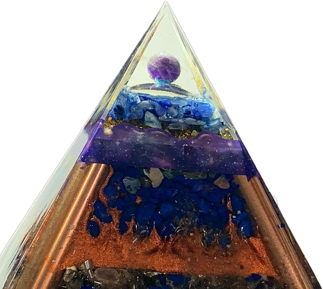 Ascension Orgone Energy Large Pyramid with copper legs adjustable to 10 feet for Home and Garden Protection