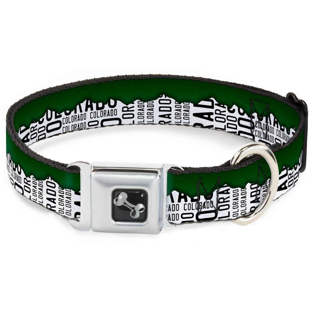 Buckle-Down DC-W35515-WS - Cinturón de Seguridad para Perro, Talla S, Color Verde, Blanco y Negro