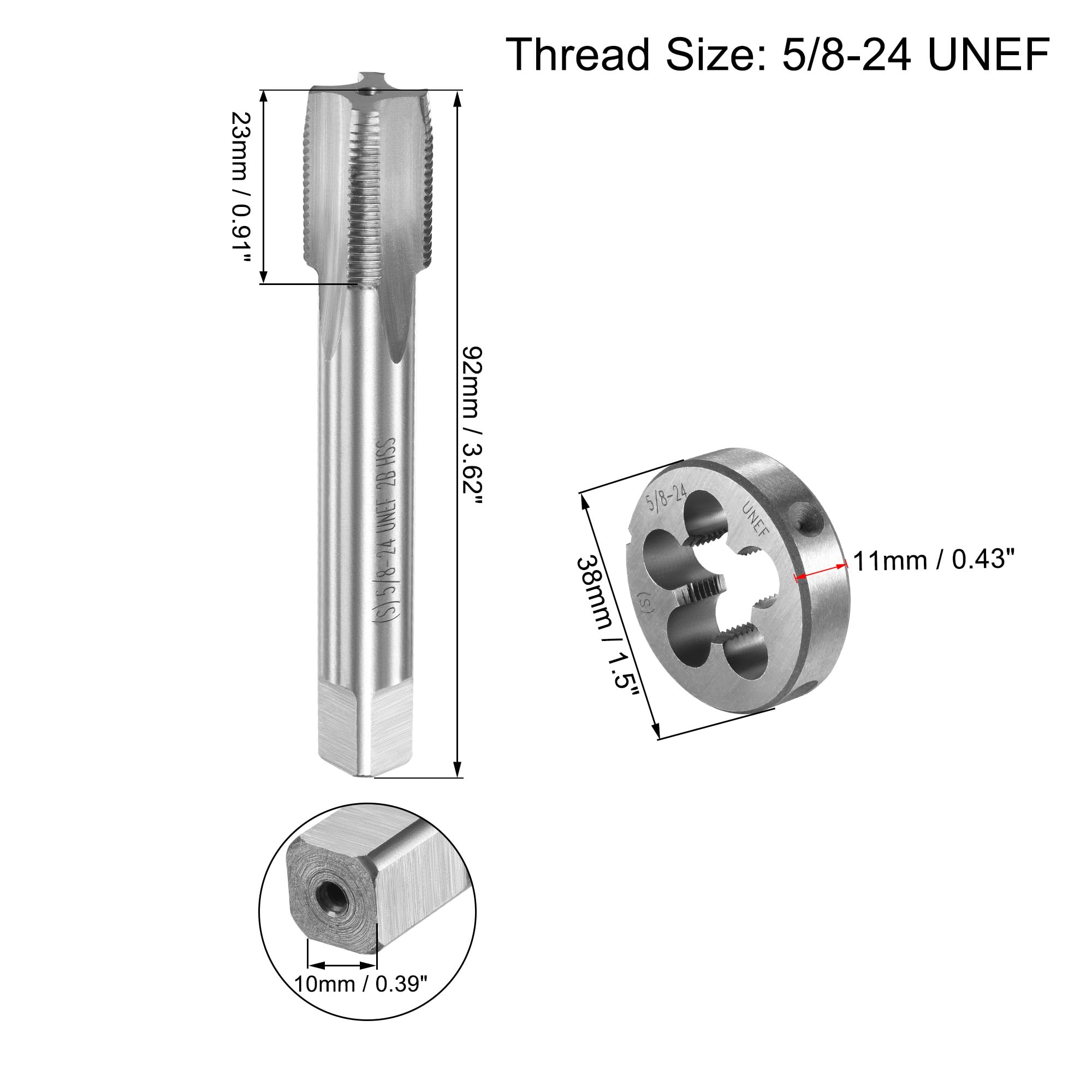 Lighthouse Tools 9/16-24 RH HSS Adjustable Threading Die – 1-1/2 OD, Barrel Style – For DIY & Repair