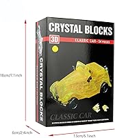 Vista 7 de Rompecabezas de cristal 3D clásico para automóvil, rompecabezas de cristal para rompecabezas a partir de 16 años, 54 piezas (negro)