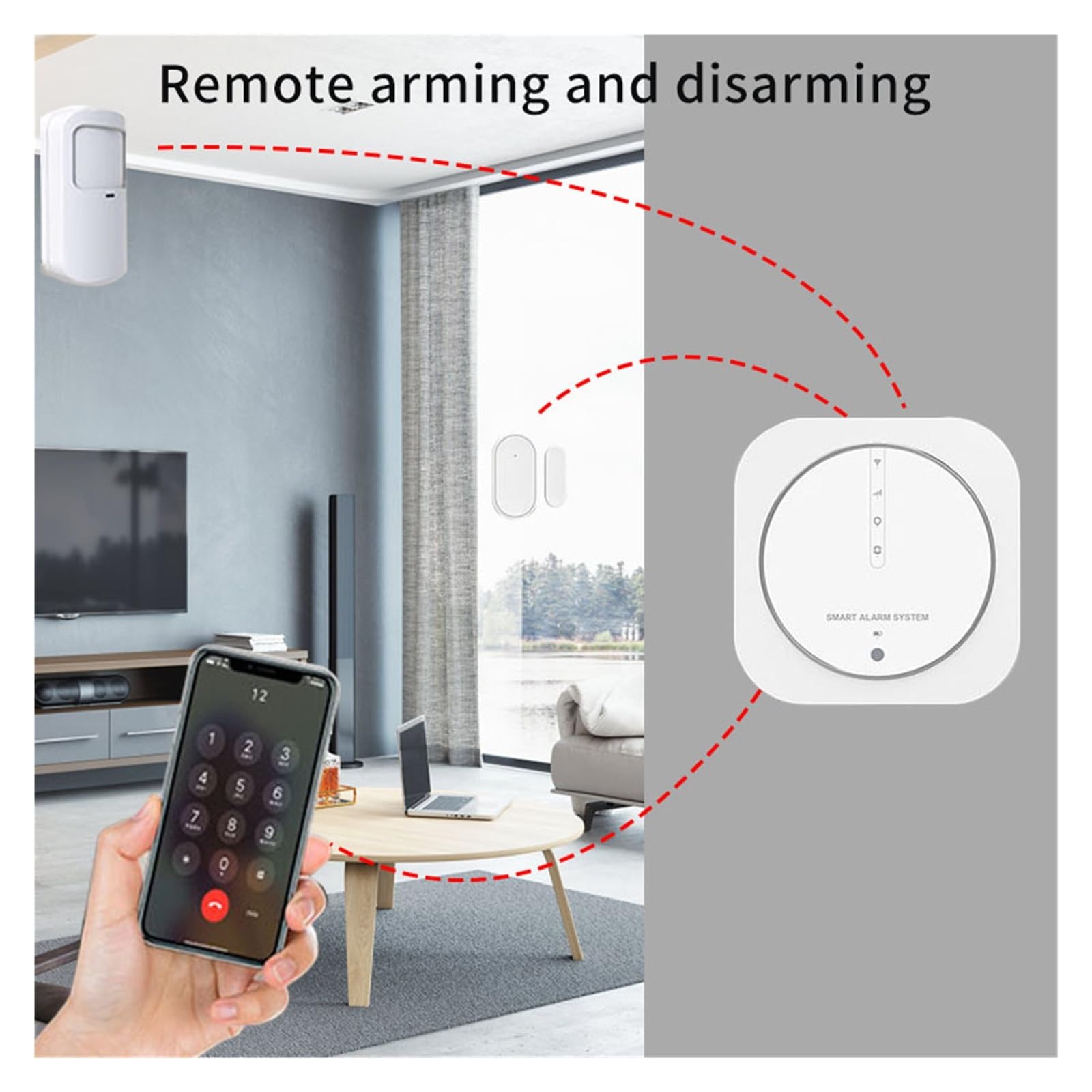 Nessun Canone Mensile Kit di allarme Protezione sicurezza domestica Tag supporto Sirena wireless APP Controllo remoto(Kit3)