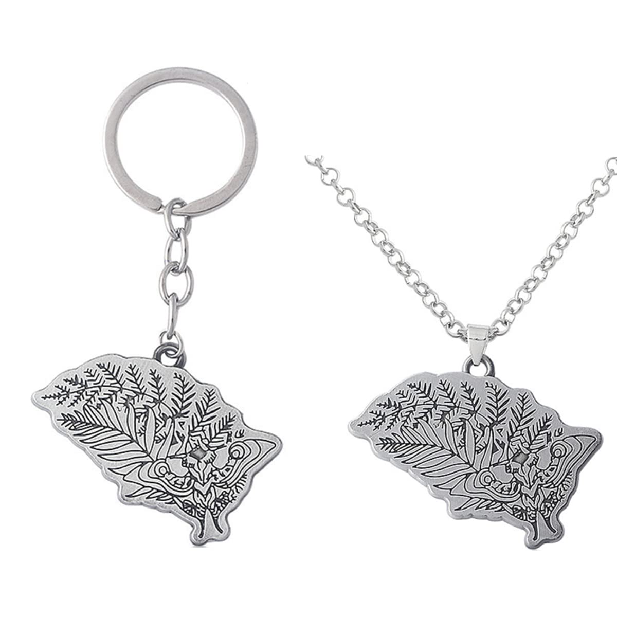 Eshinede S3 2Pc Last Us Keychain Firefly Logo Round Pendant Keyring