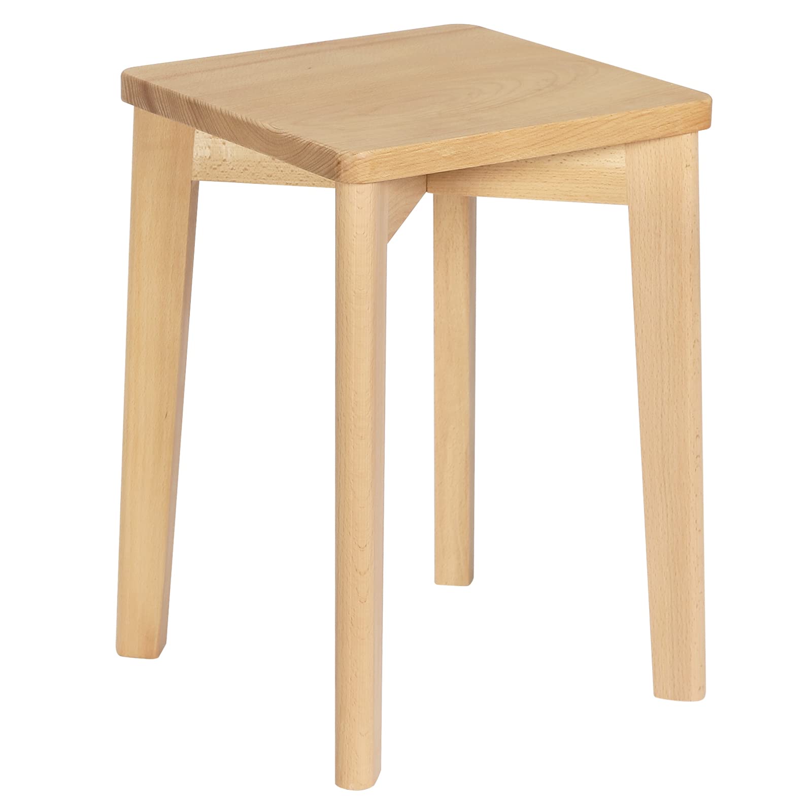 WOLTU Tabouret en Bois Massif, Chaise de Cuisine et Salle à Manger, Siège Carré Rectangulaire, Hauteur 44,5cm, BH344ei-2