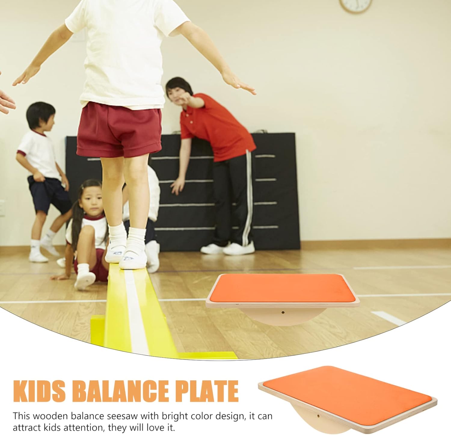 UPKOCH Wooden Balance Plate Sensory Balance for Engaging Wobble Board for Developing Coordination and Balance Skills Safe for Boys