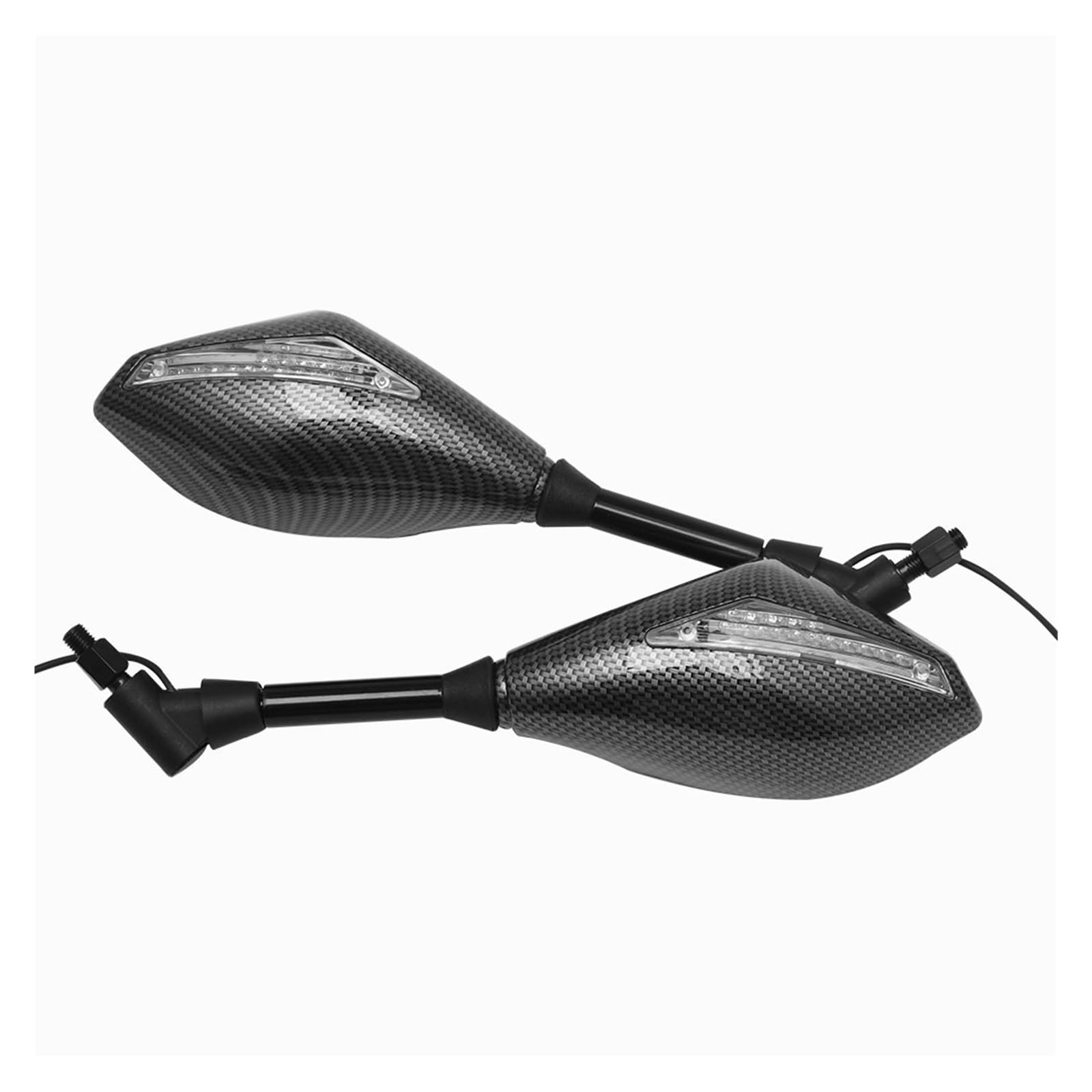 Indicatore universale for moto Specchietti retrovisori laterali da 10 mm Indicatori di direzione a LED integrati for moto da strada Cruiser Scooter