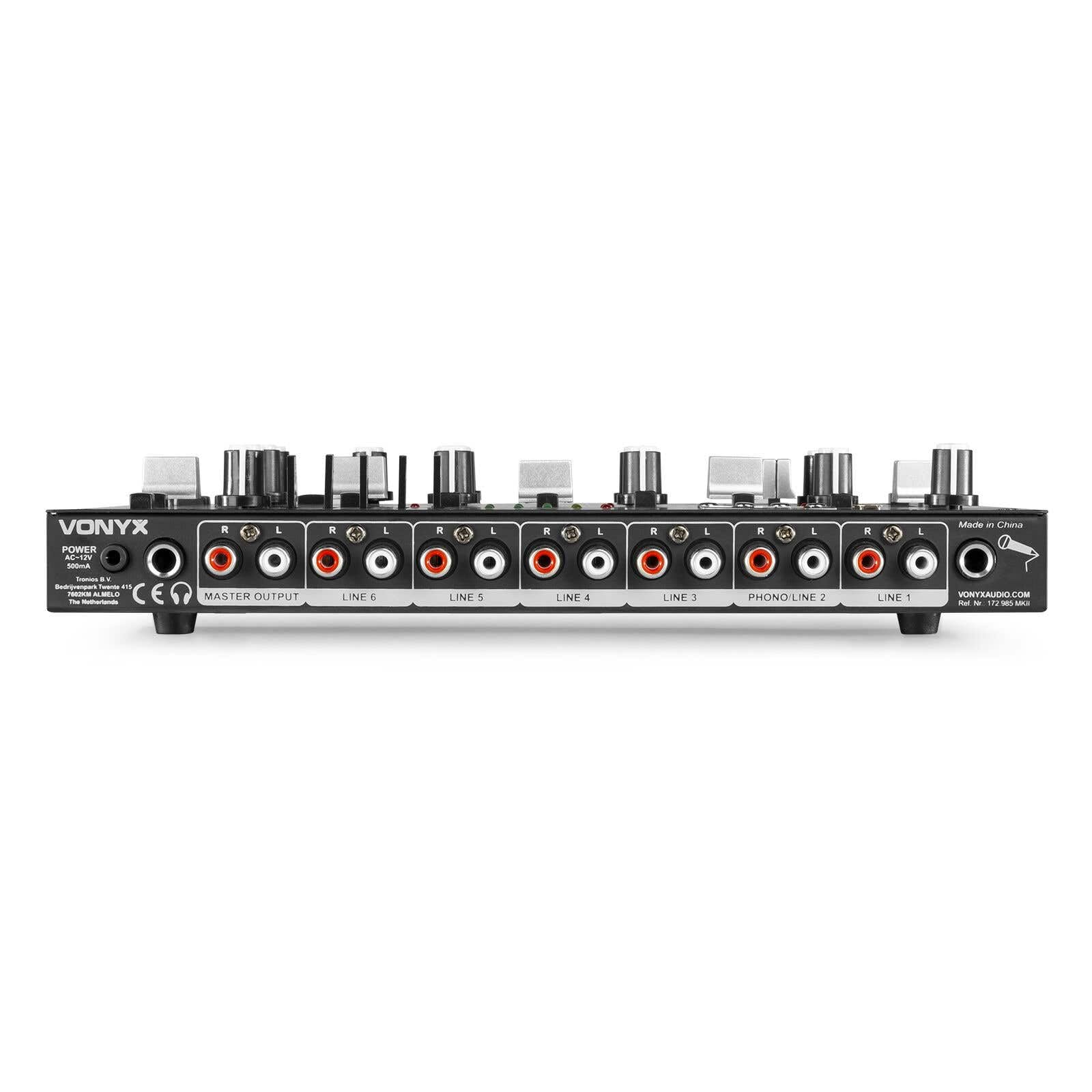 MAX DJ Komplettanlage 700W Verstärker 2 Lautsprecher Bluetooth Mixer Lichtanlage Nebelmaschine DJ Set