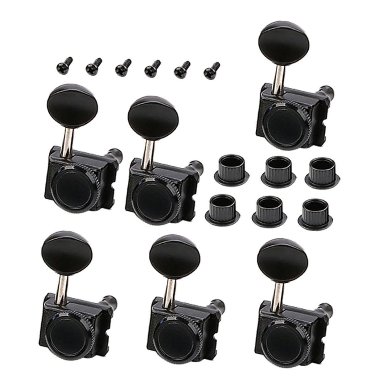 Toyvian Guitar Tuning Pegs 6 Pack Style Locking Machine Heads Tuners for Electric Guitar