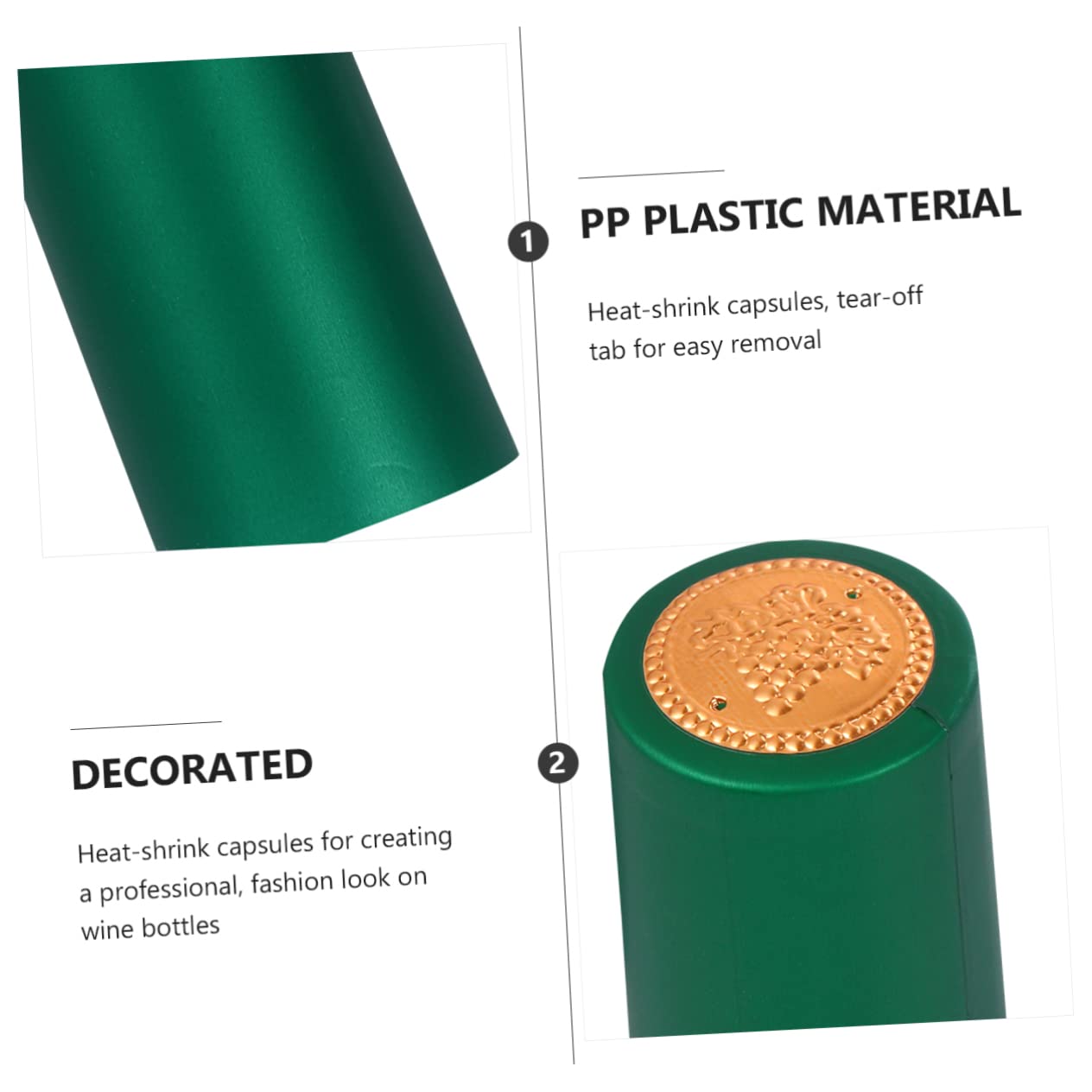 Ipetboom 100pezzi Pellicola Termoretraibile in Plastica per Bottiglie di Vino Sigillatura Termoretraibile per Vino Confezione da Adatta per Sigillare Bottiglie di Fatte in Casa Facile