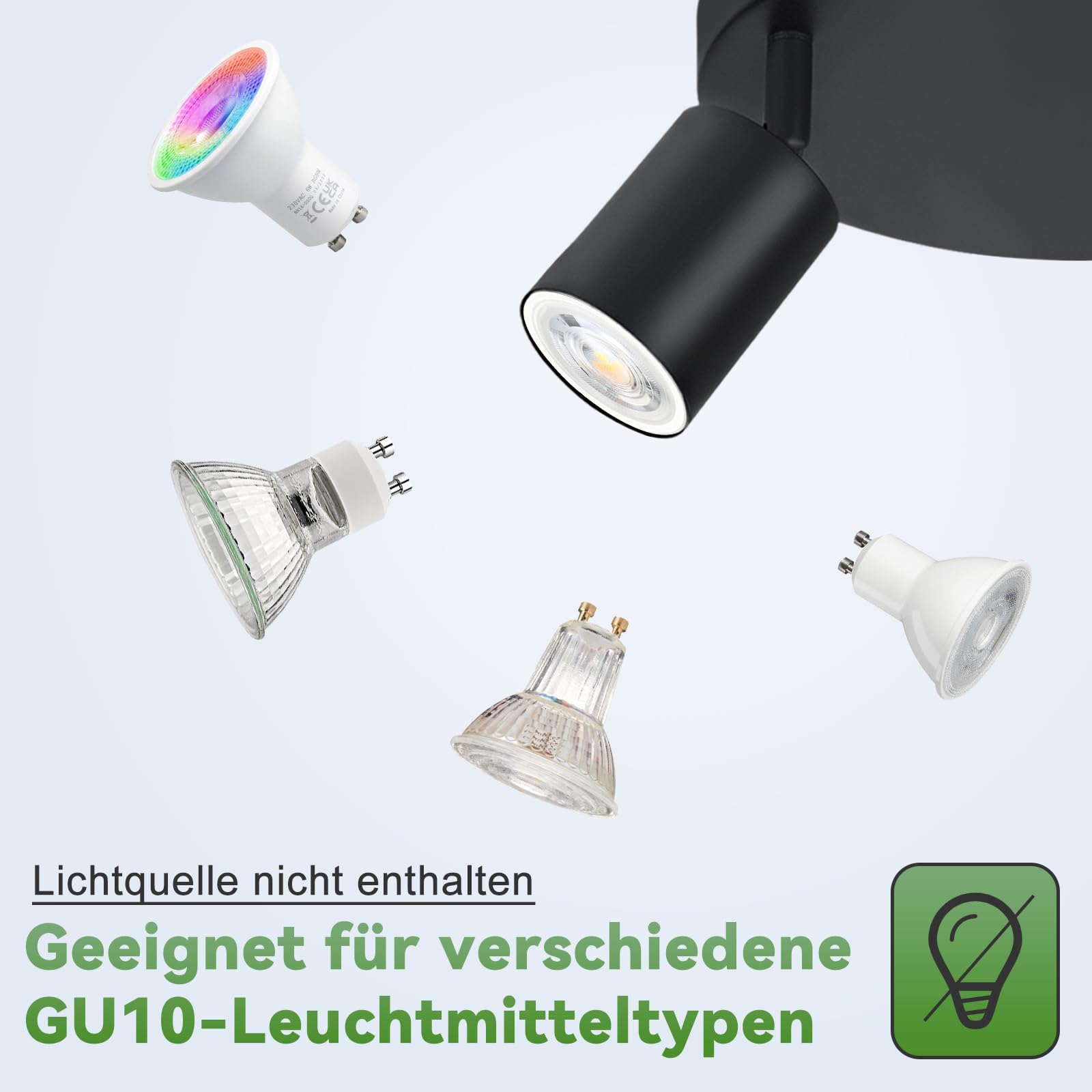 ZMH lampa sufitowa czarny spot sufitowy okrągły - lampa sufitowa GU10 z 3 płomieniami nowoczesne spoty sufitowe metalowa lampa kuchenna Swivel Design reflektor do salonu sypialnia kuchnia przedpokój