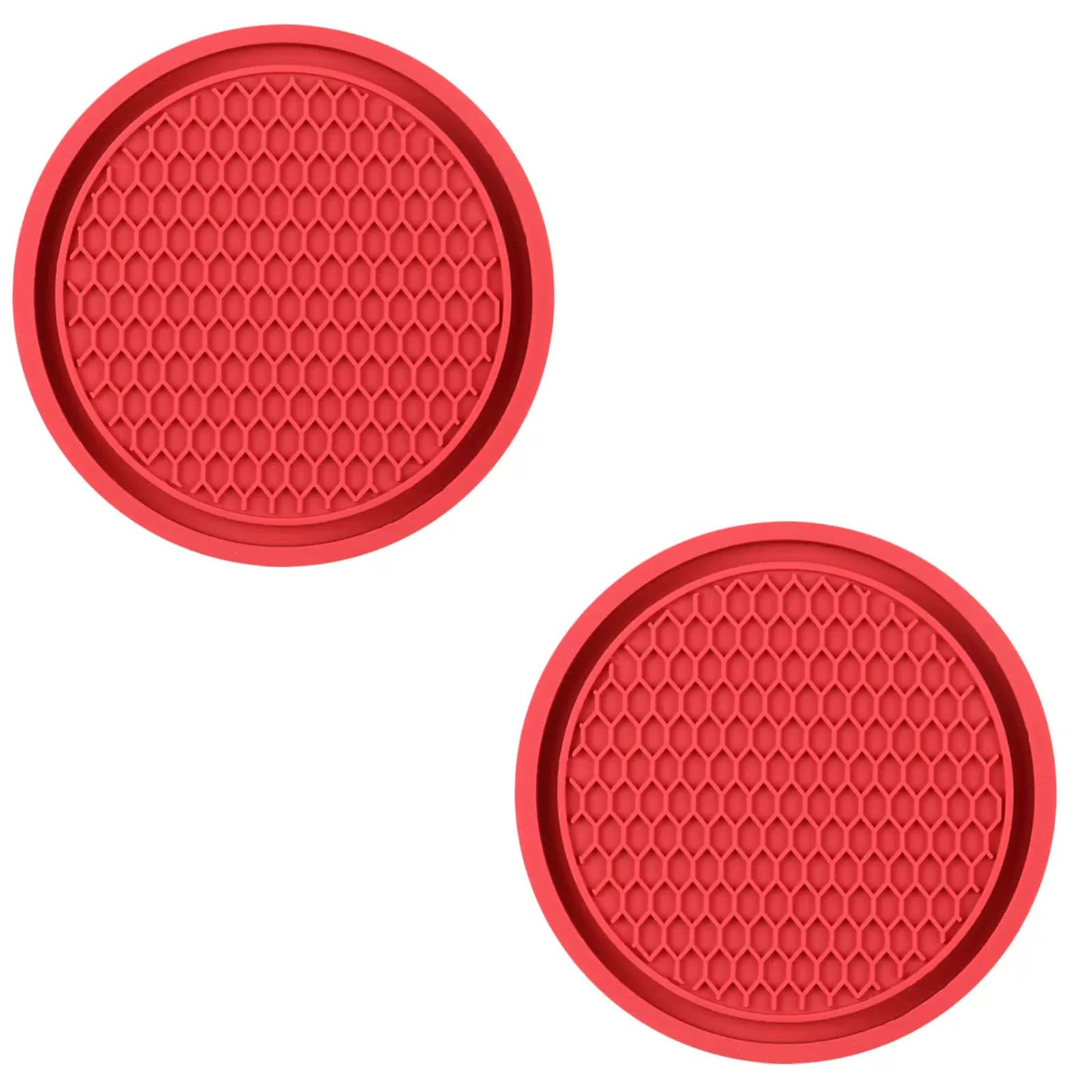 Of 2 Automotive Beverage Mats Secure Placement Prevents Spillage Driving Vehicle Drink Coasters Insert