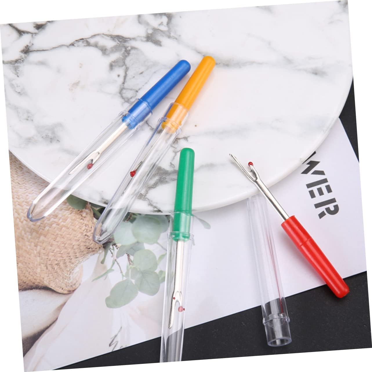 CORHAD 20pcs Seam Ripper for Embroidery Sewing Disconnector Release Thread Cutter Kit Handheld Sewing Tool Random Color