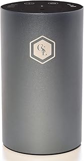 CandaScent Labs Waterless Diffuser for Therapeutic Essential Oils, Portable & USB Rechargeable, 3 Intensity & 4 Time Settings! Cold Mist, Aromatherapy Nebulizer Diffuser in Sheer Platinum Finish