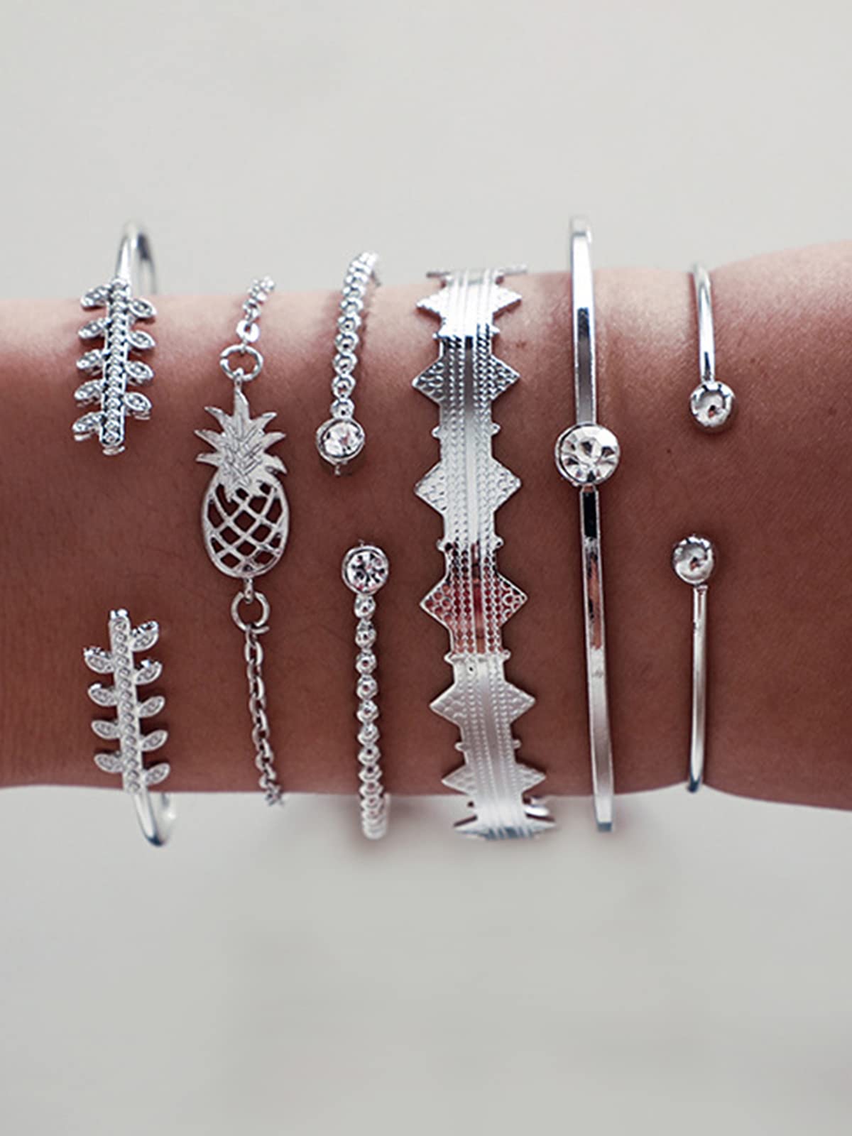 Sober Layered Oxidised Bracelet for Women