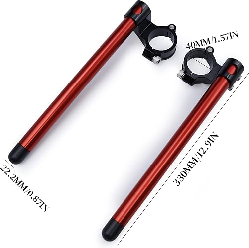 Miniatura 10 de Kit de montaje de abrazadera de tubo de horquilla CNC de 78 de pulgada de 0.866 in, con clip en manillares de 1.5 pulgadas, repuesto para