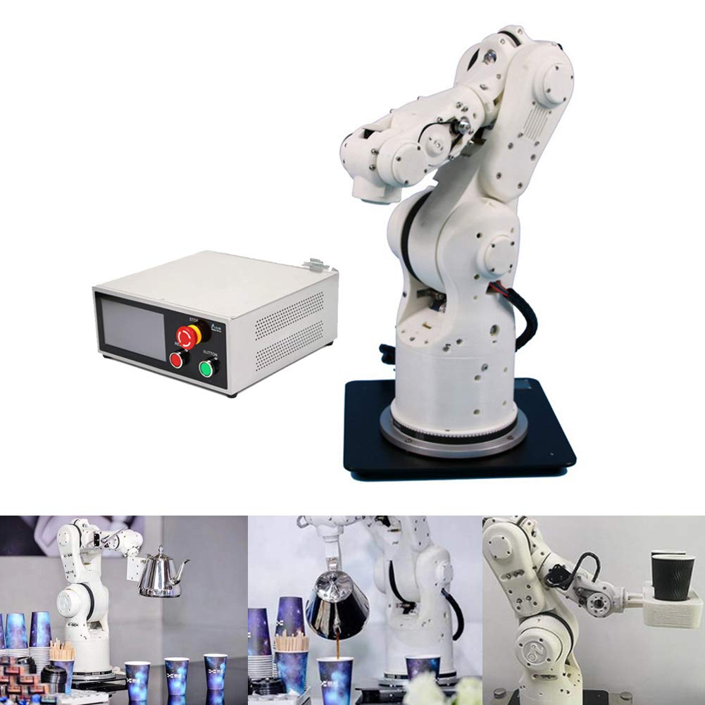 MYLW Robot arm 6-axis Robot Arm with Controller Multiple Control Methods and Graphical Simple Programming High Precision Mechanical Teaching Pendant Toy