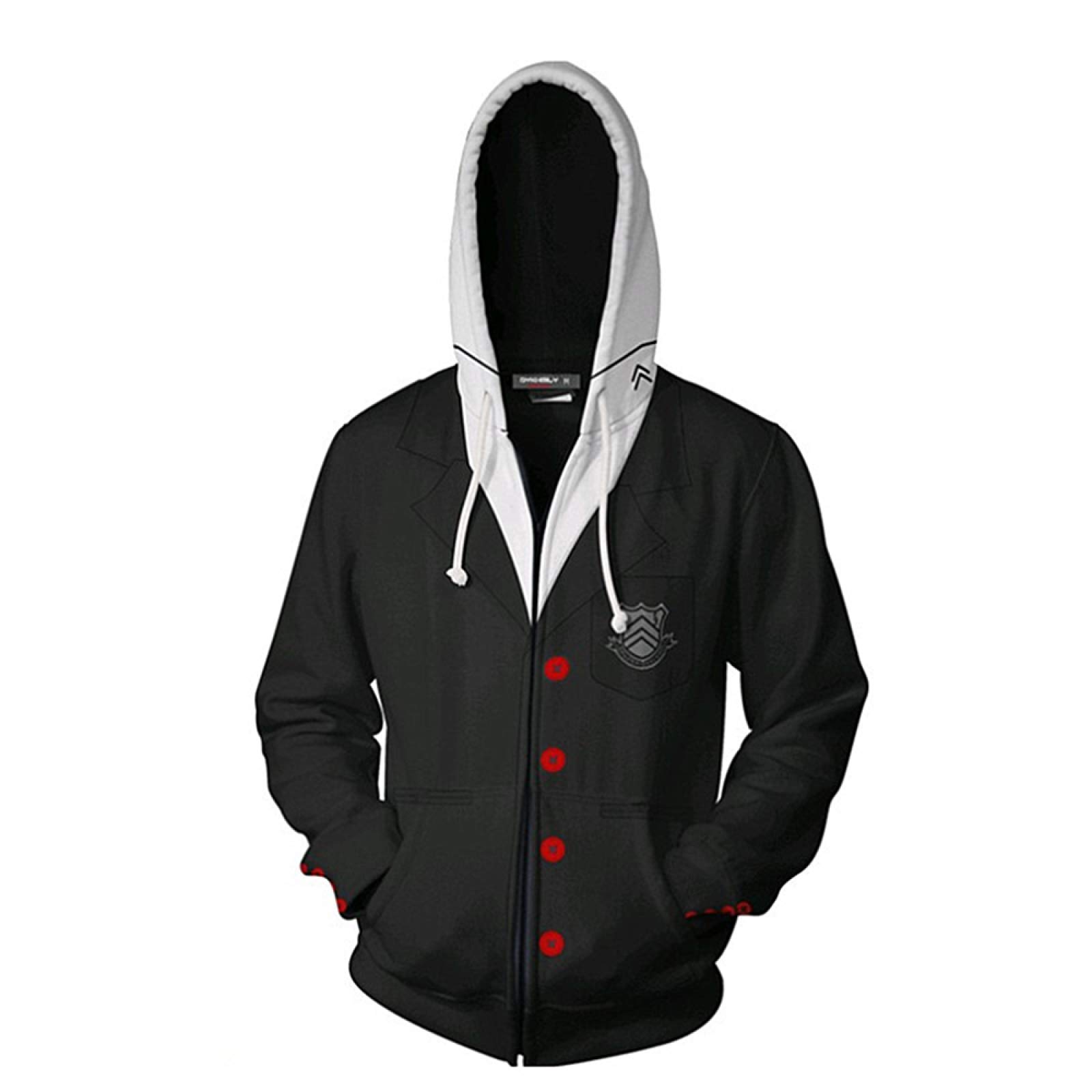 Charous Women's Black-1 Hot Game Persona 5 Cosplay Ren Amamiya Hoodies,Unisex 3D Printing Sweatshirt Used For Festival Cosplay Or Gift