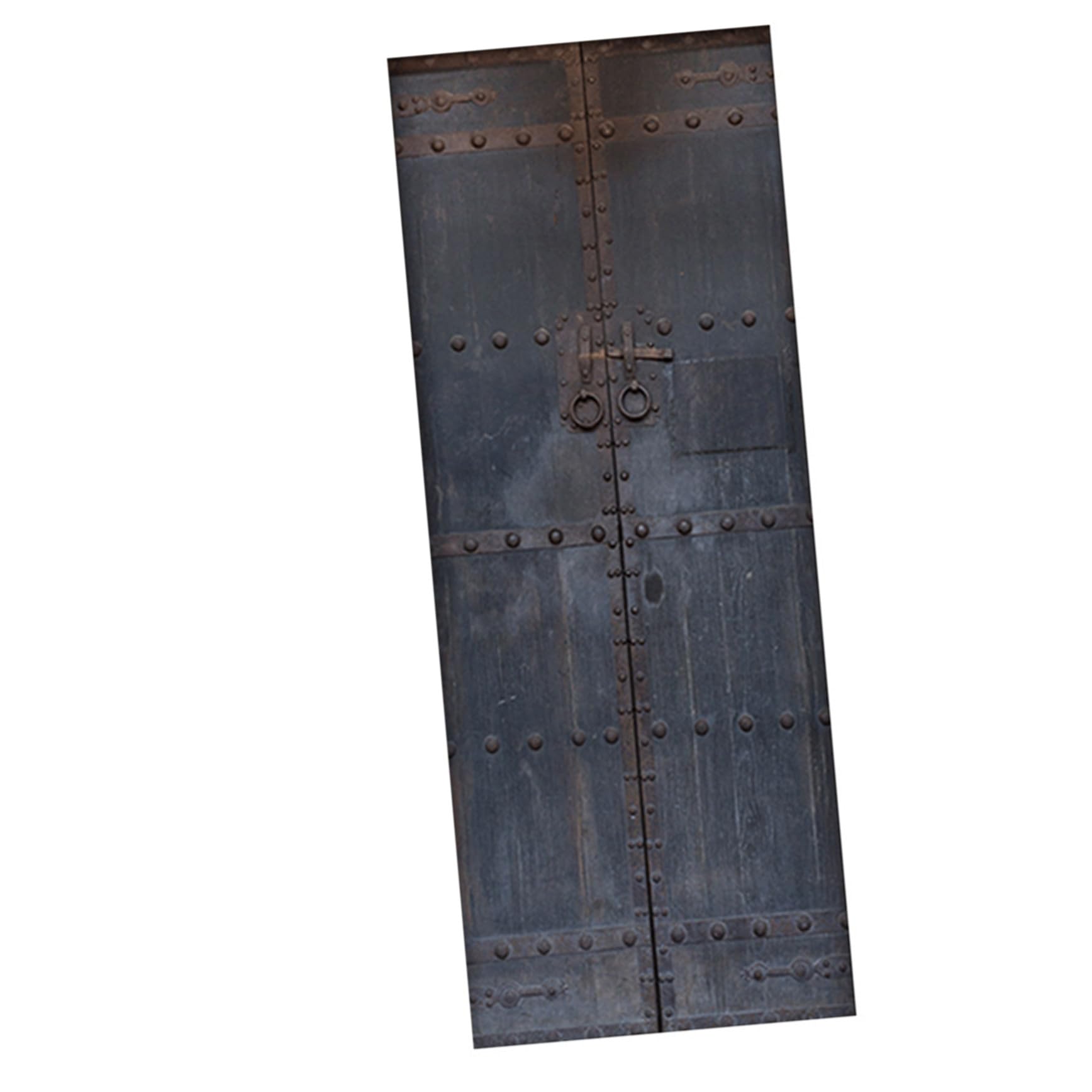 Autocollant de porte 3D PVC imperméable adhésif mural effet métal vintage