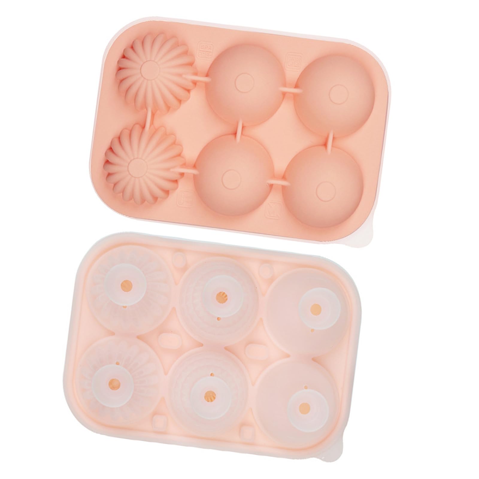 Kalttoy A Silicone Ice For Cocktails Juices 6 Round Cavities Efficient Large Ice Cubes Tray Safe Lid With Funnel Silicone Cubes Tray With Lid Nd Funnel