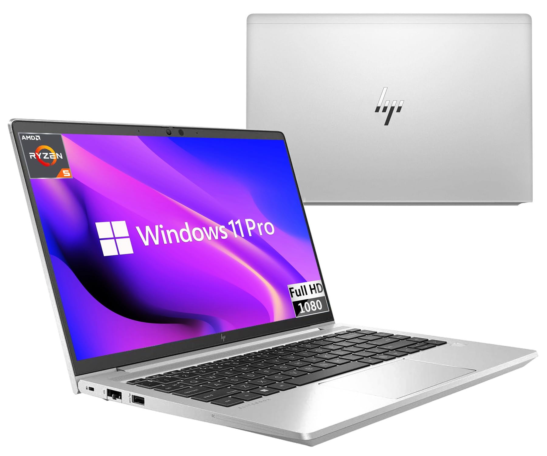 HP EliteBook 645 G9 14" FHD Business Laptop, AMD Ryzen 5 PRO 5675U, 16GB RAM, 256GB SSD, Backlit Keyboard, HDMI, Windows 11 Pro (Renewed)