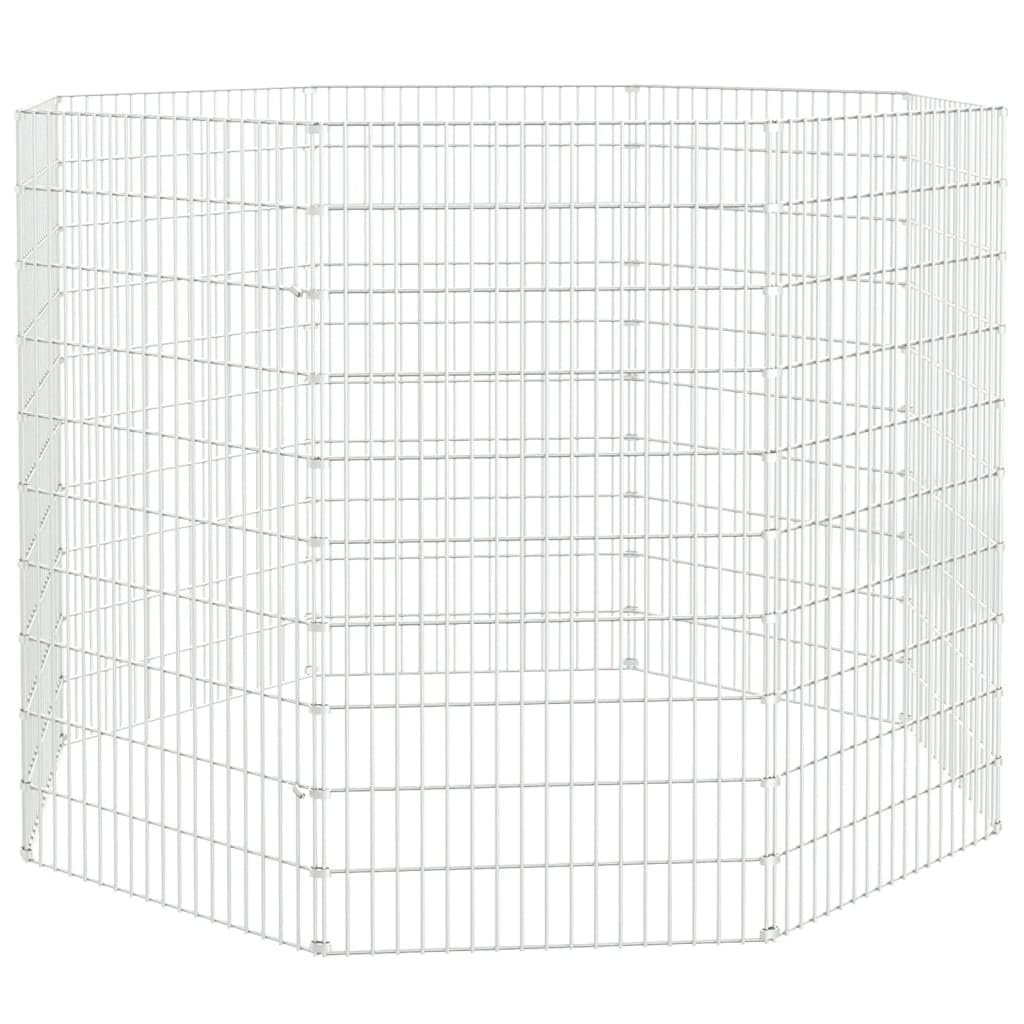 INLIFE Kaninchenkäfig 8 Paneele 54x100 cm Verzinktes Eisen,5,9 KG,171582