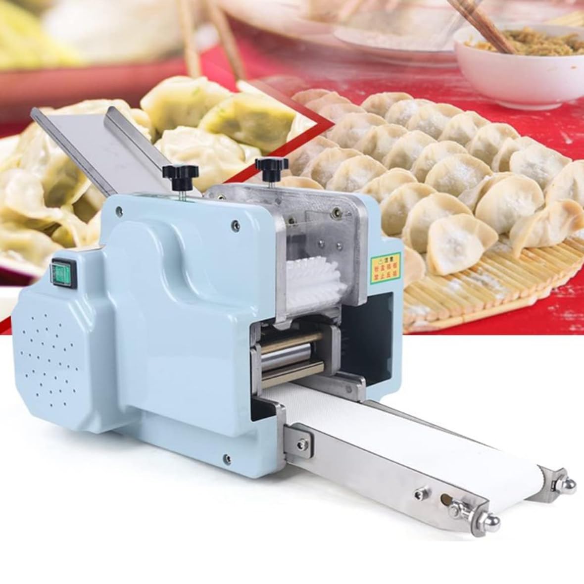 Wonton Pi Making Machine Automatic Gyoza Skin Commercial/Home Dumpling Wrapper Maker, 140wmultifunctional Commercial Electric Dumpling Skin Machine Ravioli Wonton Wrapper Machine(3.15in,40 Pcs/Min)