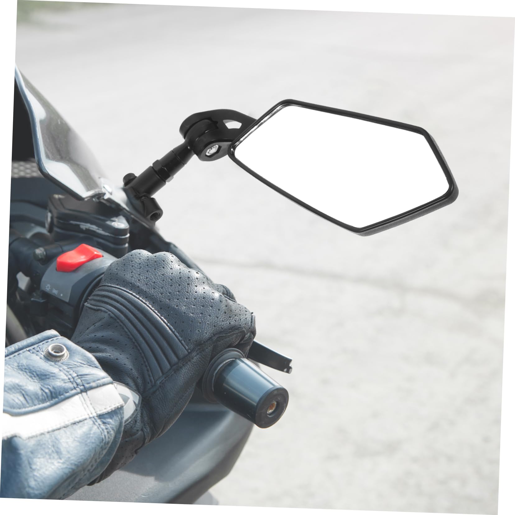 INOOMP Specchietto Retrovisore per Bicicletta Elettrica, 2 Pezzi, Nero, Plastica, Altezza Regolabile, Visione Ampia, Facile Montaggio