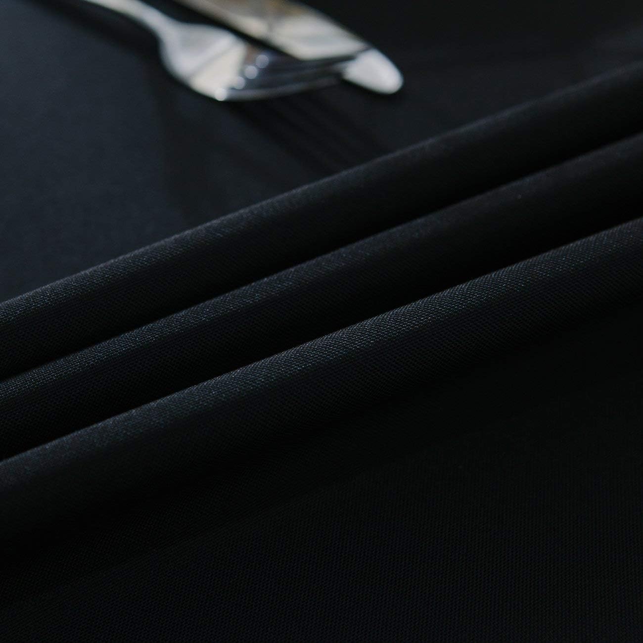 Black Tablecloth - 90x132 Inch for Rectangle Tables -3 Black Tablecloth - 90x132 Inch for Rectangle Tables -3
