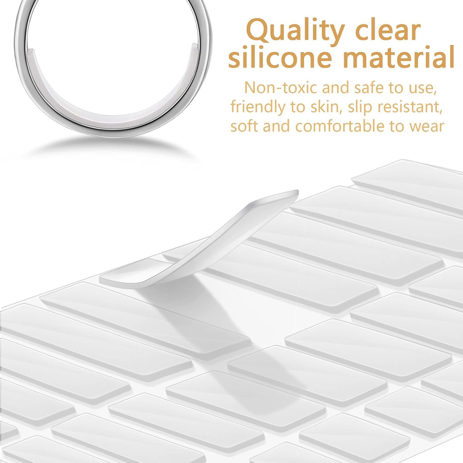 Ajustador inteligente de tamaño de anillo para Oura Ring Gen 4/3/Samsung Galaxy Ring/ULTRAHUMAN Ring AIR/RingConn 2/1, accesorios invisibles para kit de tallas de anillo suelto