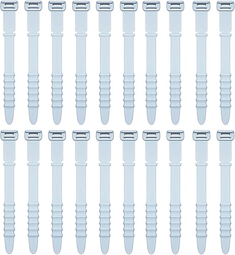Miniatura 10 de Bridas de silicona, bridas reutilizables, 20 correas de goma para gestión de cables, organizador de cables de silicona elástica para oficina en
