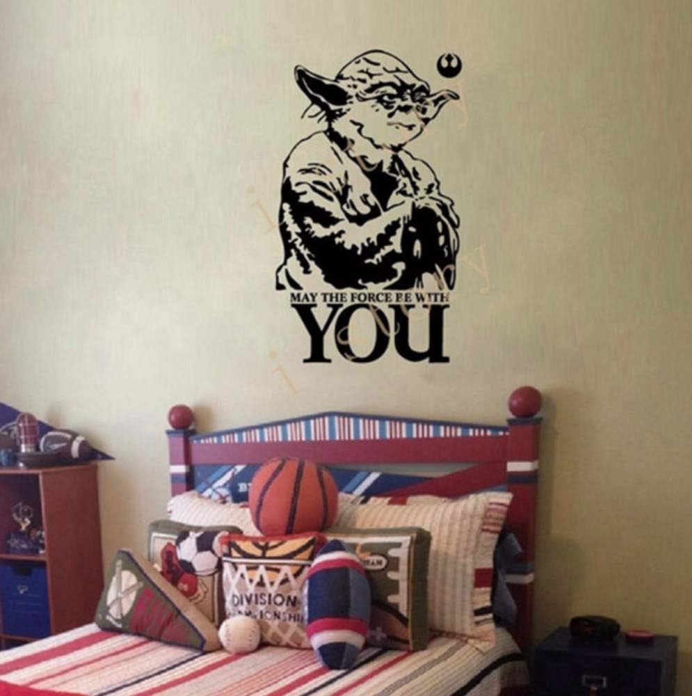 Yoda Möge Die Macht Mit Dir Sein Vinyl Wandkunst Aufkleber Aufkleber Home Decoration 102 * 56Cm