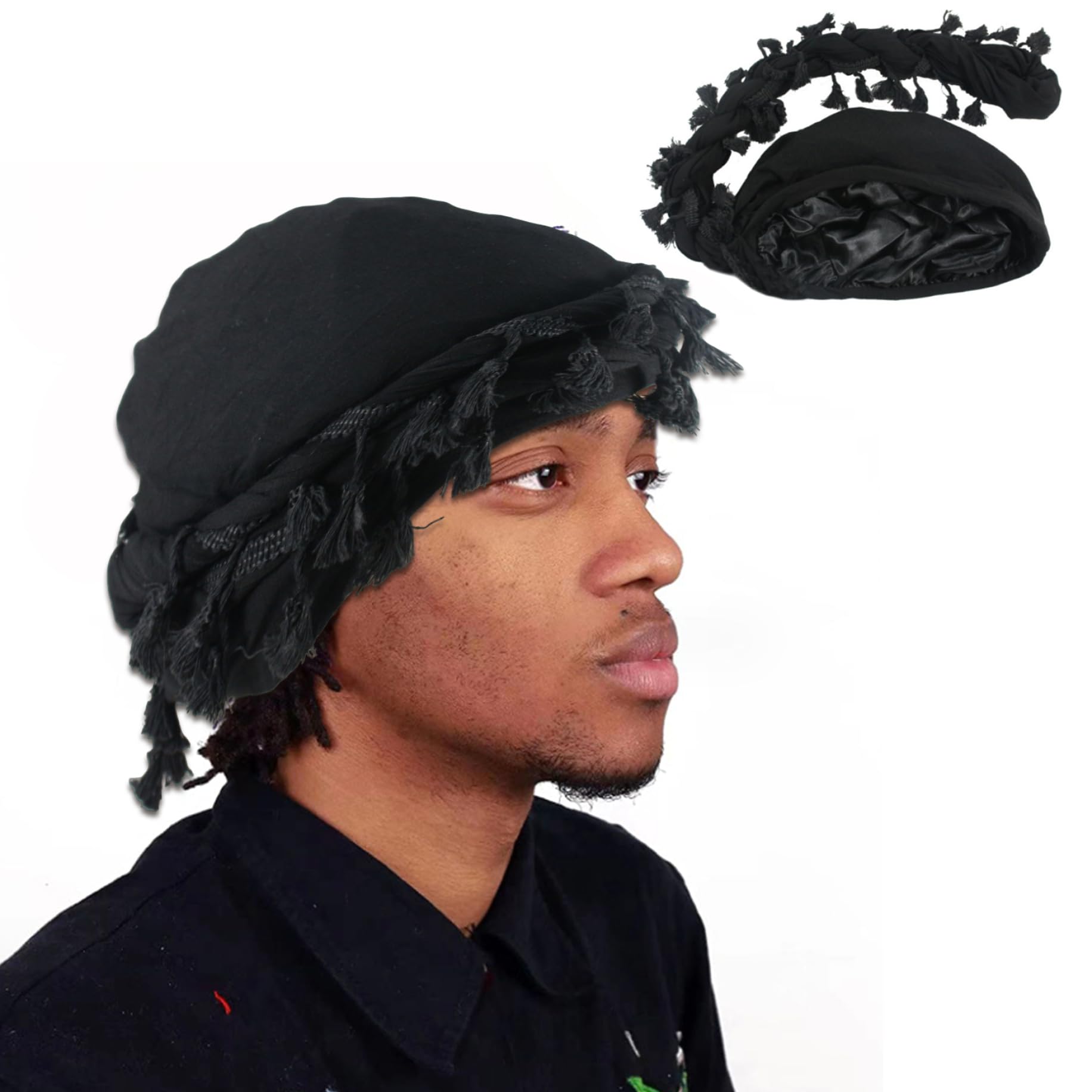 Turbante Para Hombre, 2 Piezas De Turbante De Halo Con