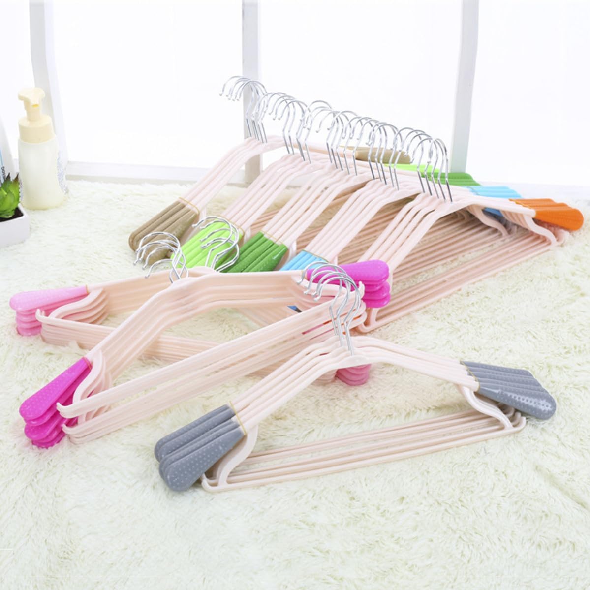 10pcs Adult Plastic Non Slip Clothes Hanger for Skirts and Trousers