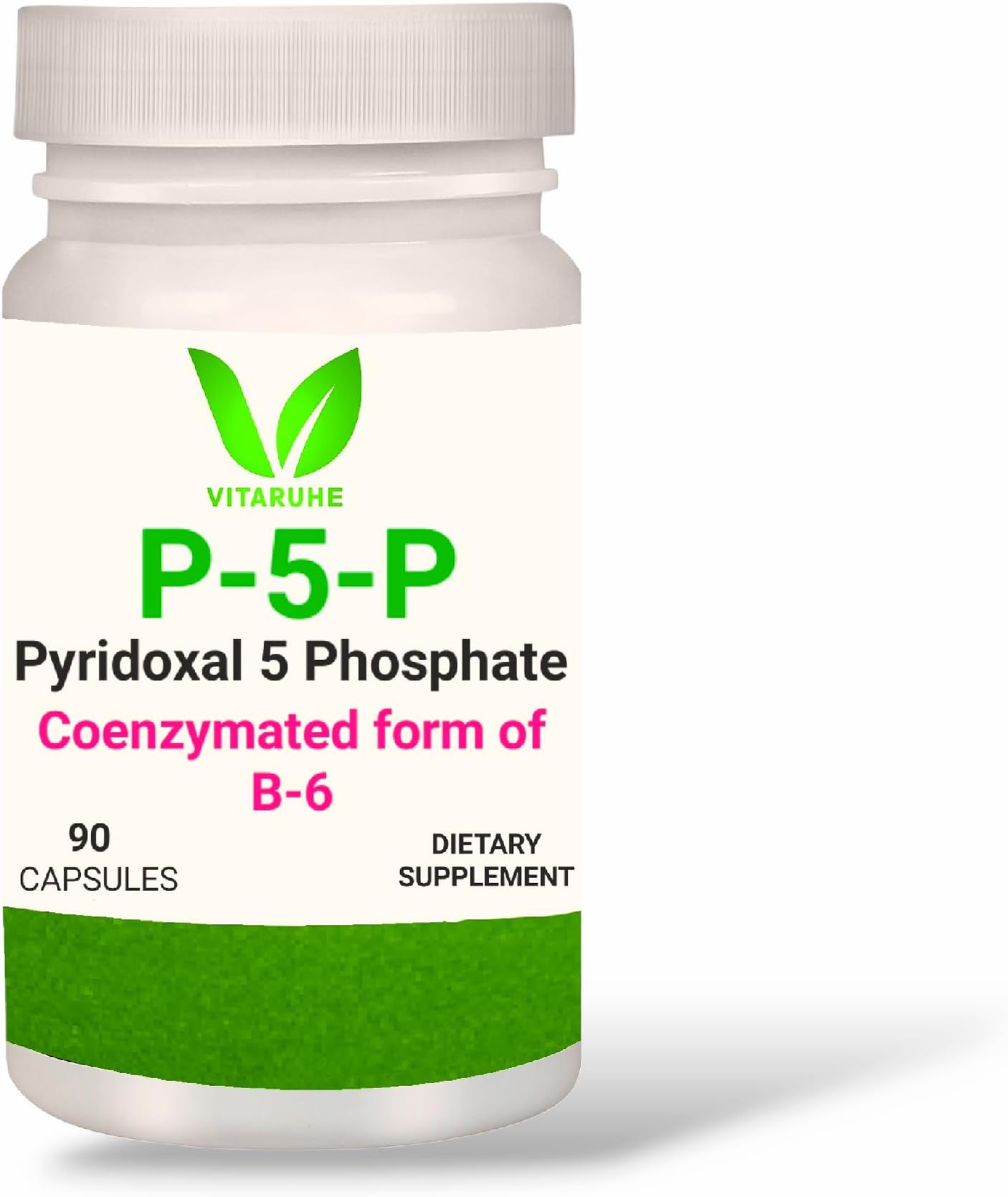 - Vitaruhe Vitamin B6 (P5P) 50mg - Bioactive Vitamin B-6 for Energy, Nerve Health, Cardiovascular Support, Mood Enhancement- 90 Capsules