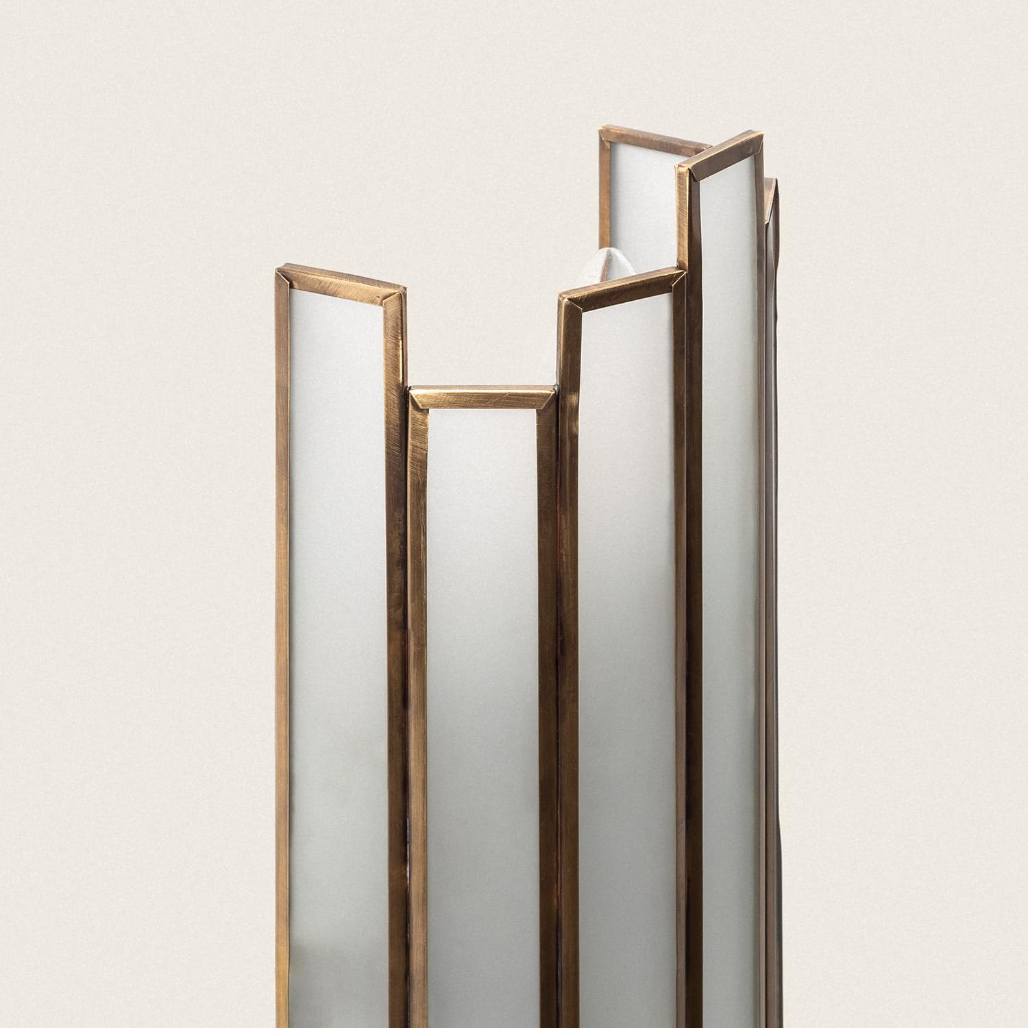 LEDKIA Lámpara de Pared de Metal y Cristal Bredos Dorado
