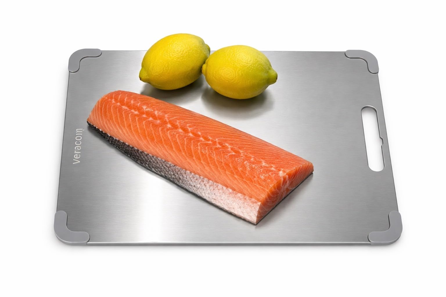 Set 2 Pezzi Taglieri Acciaio Inox 304 Alimentare Antiscivolo – Igienici e Lavabili in Lavastoviglie – Taglieri per Carne, Verdure e Pane – Certificato MOCA