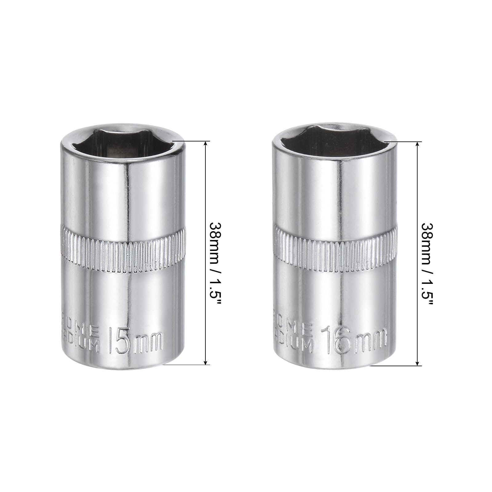 TOP-VIGOR 2Pcs 6-Point Shallow Socket - Image 2