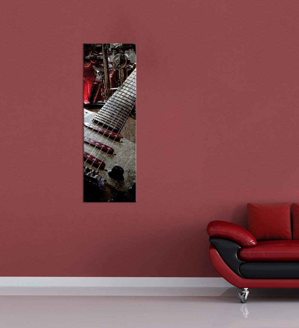 Bilderdepot24 Bild auf Leinwand | Musik in 50x160 cm als Panorama Wandbild XXL | Wand-deko Dekoration Wohnung modern Bilder | 170172
