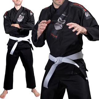 Kimono Jiu-jitsu Masculino Competidor Competição Profissional Adulto Trançado Preto Azul Branco Gorilla