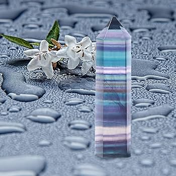 Amazon.co.jp: 天然水晶の柱 六角柱 天然蛍石六角柱 クリスタル 六角柱