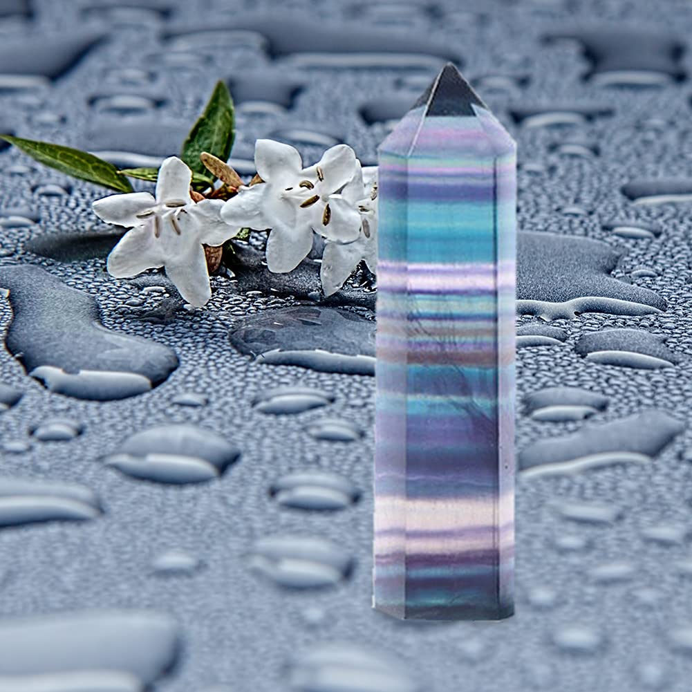 Amazon.co.jp: 天然水晶の柱 六角柱 天然蛍石六角柱 クリスタル 六角柱