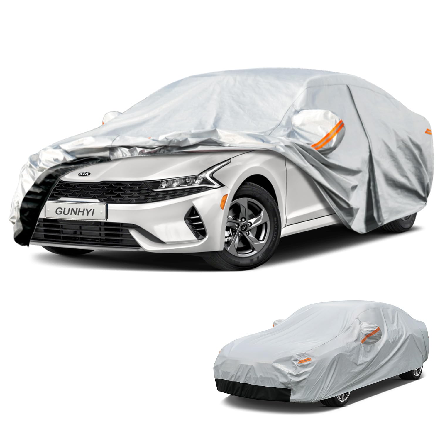 GUNHYI 6 Layers Car Cover Custom Fit Kia K5 (2020-2026) Waterproof All Weather, Heavy Duty Outdoor Snow Sun Rain Uv Protection (Ships from US Warehouse, Delivery 3-8 Days)