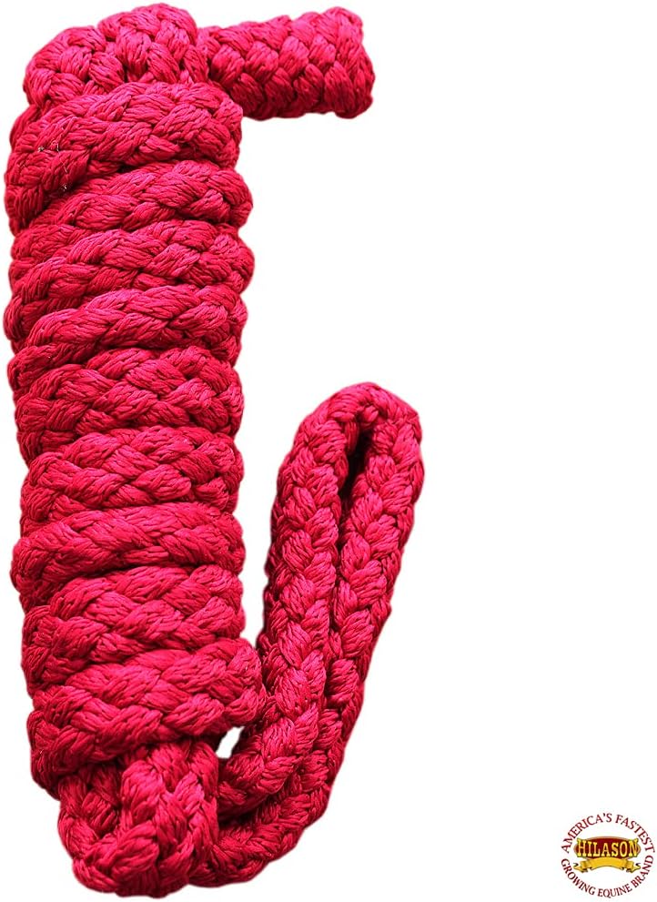 HILASON Horse Riding Poly Lead Rope 1/4" X 9 Ft. Red Turquoise