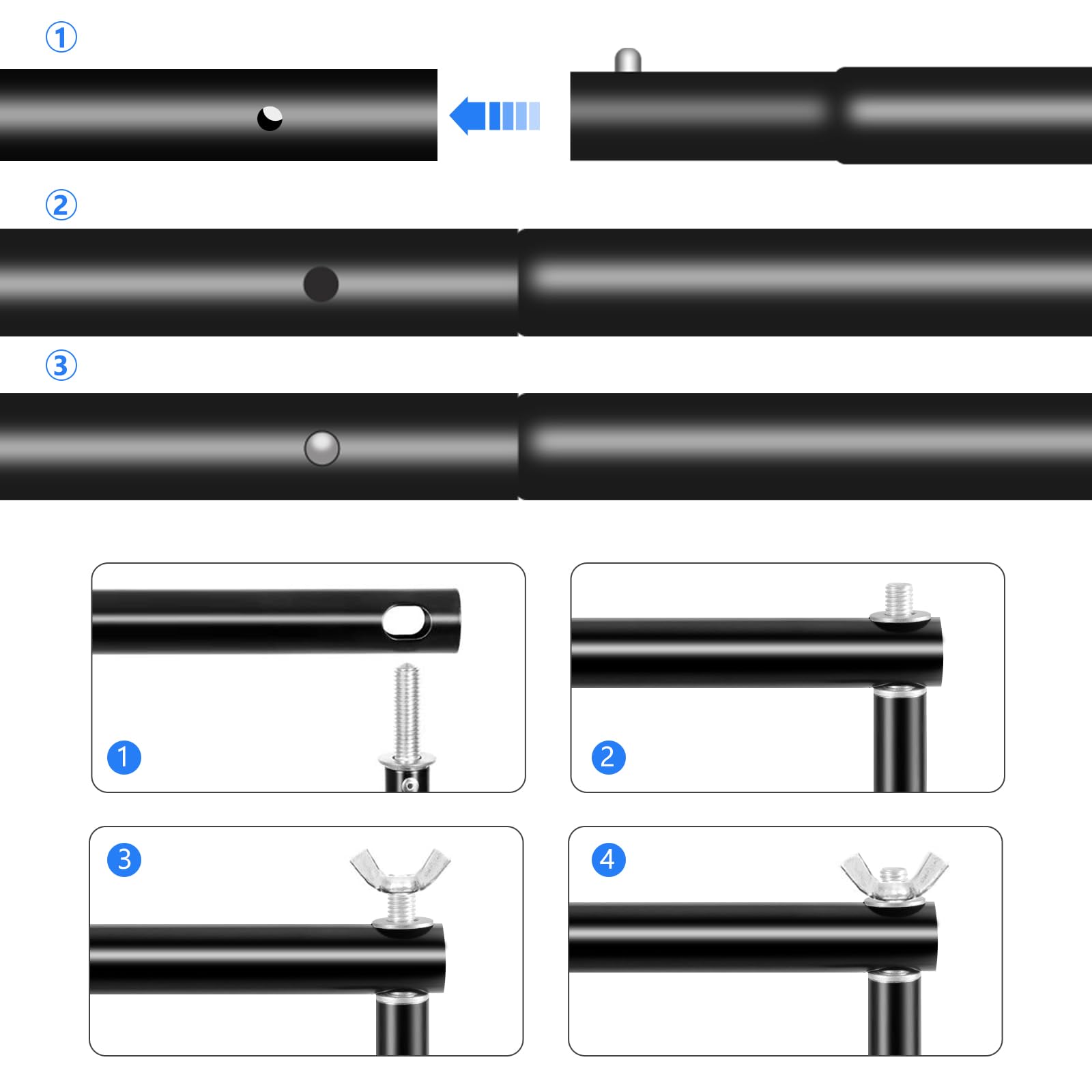 Kit de soporte de fondo de fotografía de 3 x 3 m, soporte de fondo ajustable, sistema de soporte de telón de fondo, soporte resistente para sesión de fotos de estudio, retratos, fiestas de boda